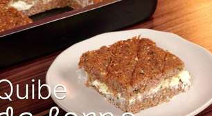 Quibe de forno recheado fácil e delicioso com bastante queijo e carne, para encantar a todos