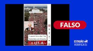 Vídeo que mostra multidão de apoio a Lula no 7 de Setembro foi feito com inteligência artificial