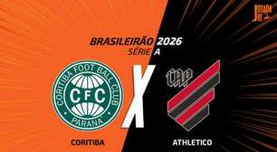 Coritiba x Athletico-PR: onde assistir, escalações e arbitragem