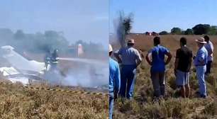 Avião de pequeno porte cai em fazenda de MT e mata três pessoas