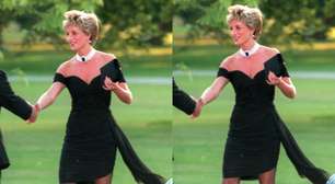 Icônico vestido da vingança de Lady Di vai a leilão por até R$ 1,5 milhão
