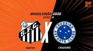 Santos x Cruzeiro, AO VIVO, com a Voz do Esporte, às 19h30
