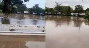 Rio Tietê transborda após fortes chuvas em SP