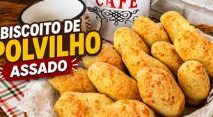 Biscoito chimango de polvilho bem sequinho por fora e macio por dentro, para servir com um café