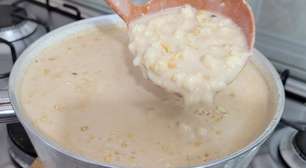 Canjica cremosa caramelizada, com coco e um sabor marcante, que todo mundo vai amar