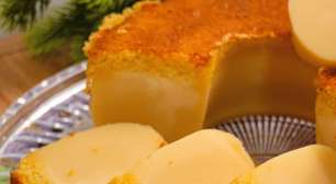 Bolo de leite fácil de liquidificador com textura de pudim e massa super fofinha, uma gostosura