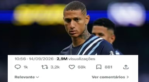 Richarlison questionas nas redes declaração do técnico do Tottenham