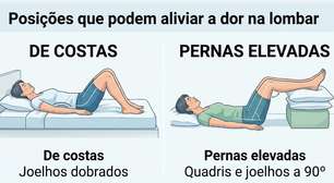 Muita dor na lombar: o que pode ser e 4 posições que podem ajudar a aliviar