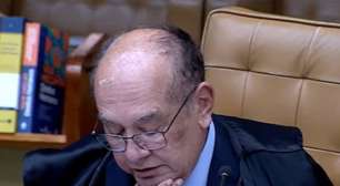 Ministro Gilmar Mendes aparece usando curativo durante sessão do STF