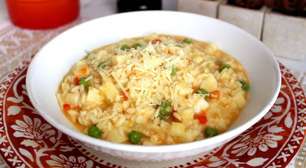 Risoto de legumes: cremoso e fácil de fazer, ele deixa o almoço mais especial