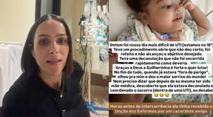Pirou? Esposa de Juliano Cazarré revela dia mais difícil na UTI da filha Maria Guilhermina