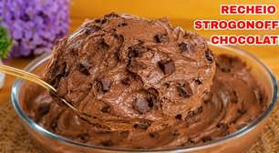 Recheio de chocolate sem fogo no estilo strogonoff, para rechear bolos e tortas com muita praticidade