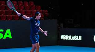 Leonardo Storck treina com equipe do Brasil da Copa Davis no Rio de Janeiro