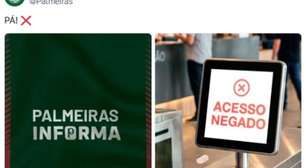 Palmeiras provoca o Corinthians após eliminação: "Acesso negado"
