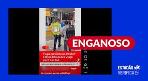 Postagem usa vídeo antigo para afirmar que Flávio Bolsonaro fugiu para os Estados Unidos