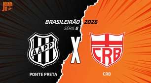 Ponte Preta x CRB: onde assistir, escalações e arbitragem
