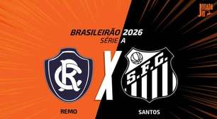 Remo x Santos, AO VIVO, com a Voz do Esporte, às 17h