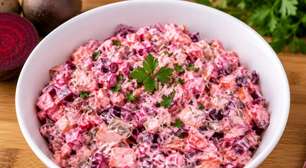 Maionese de beterraba cremosa e colorida, com um tempero especial para você arrasar