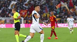 Com dois de Lautaro, Inter de Milão busca empate fora de casa diante da Roma pelo Campeonato Italiano