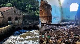 Drone mostra toneladas de lixo após cheia do Rio Tietê no interior de SP