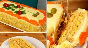 Torta fria de frango bem cremosa e muito fácil de montar, para você fazer e receber muitos elogios
