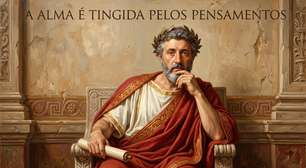 Marco Aurélio, imperador e filósofo estoico, sobre como aquilo que pensamos repetidamente acaba moldando quem somos: "A alma é tingida pelos pensamentos"