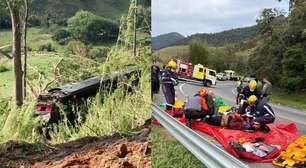 Acidente entre ônibus e carro deixa cinco mortos e cerca de 40 feridos no interior de SP