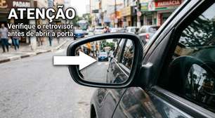 Motorista abre a porta do carro sem olhar o retrovisor, ciclista bate contra ela e sofre fraturas; um movimento de poucos segundos pode resultar em cobrança de tratamento, conserto da bicicleta e indenização por danos morais