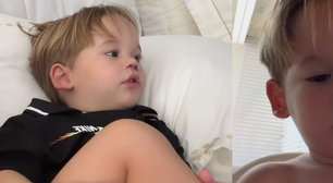 José Leonardo, filho de Virgínia e Zé Felipe, de 2 anos, bate o nariz e leva 5 pontos; pai revela susto: 'Sai muito sangue'