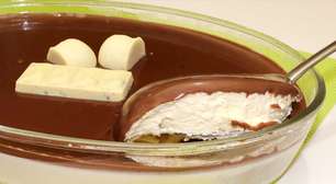 Sobremesa de leite Ninho com chocolate bem cremosa e fácil, aquele doce dos sonhos
