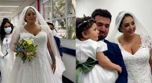 Em meio à luta contra a leucemia, paciente se casa em capela de hospital em São Paulo