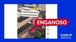 Post usa imagens de antes de discurso de Lula em Porto Alegre para alegar baixa adesão do público