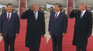 Veja Trump fazendo 'careta' após avião militar sobrevoar cerimônia com Xi Jinping, que não reagiu