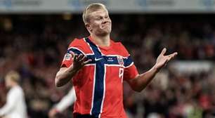 Haaland brilha pela Noruega e supera média de gols de Cristiano Ronaldo