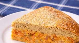 Empadão sem trigo que derrete na boca feito de forma muito leve, saudável, prática e deliciosa