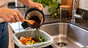 Borra de café não deve descer pelo ralo da cozinha, porque os grãos podem se acumular com gordura e ajudar a formar obstruções