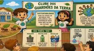 Atividade escolar traz ilustração de menino negro dentro de lixeira; material foi entregue na rede pública