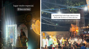 Família comemora festa de 15 anos em Rua do Centro do RJ e viraliza nas web
