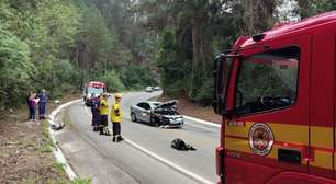 Motociclista morre em colisão com automóvel na BR-282 em Águas Mornas
