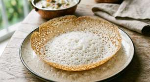 Sem fermento e sem bicarbonato: água de coco fermentada e banana deixam o appam macio e fofinho