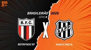 Botafogo-SP x Ponte Preta: onde assistir, escalações e arbitragem