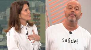 Alex Escobar volta ao trabalho na Globo e faz jornalista se emocionar ao vivo: 'Segurando aqui'