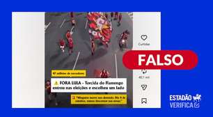 Vídeo não mostra torcida do Flamengo protestando contra Lula, e sim chegando ao Maracanã para jogo