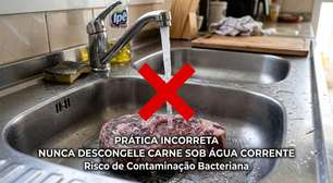 Usar água corrente para descongelar a carne ainda acontece em muitas cozinhas, mas nos Estados Unidos há uma alternativa mais econômica: passar o alimento do freezer para a geladeira na noite anterior