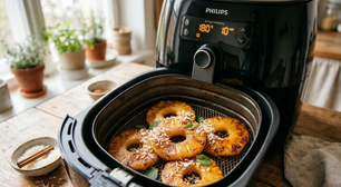 Já testou abacaxi caramelizado na airfryer? Sobremesa fácil, simples e deliciosa