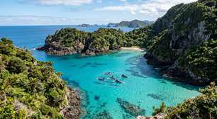 A 340 quilômetros do continente, praias, falésias vulcânicas e águas repletas de vida marinha cercam o arquipélago brasileiro onde cerca de 70% da ilha principal integra um parque nacional e uma baía abriga uma população excepcional de golfinhos residentes