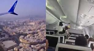 Vídeos mostram desespero de passageiros após briga entre pilotos e queda de altitude em pleno voo