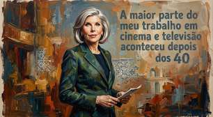 Christine Baranski, aos 74 anos, sobre construir uma carreira que ganhou força justamente depois da juventude: "A maior parte do meu trabalho em cinema e televisão aconteceu depois dos 40"