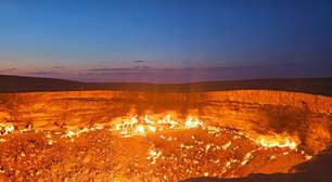 "Porta do Inferno", cratera em chamas no deserto de Caracum, surgiu muito depois do que se acreditava