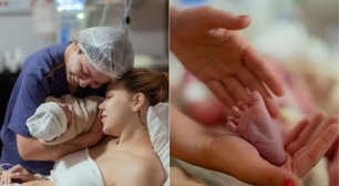 Sertaneja Mari Fernandez e Júlia Ribeiro anunciam nascimento da filha Isabela